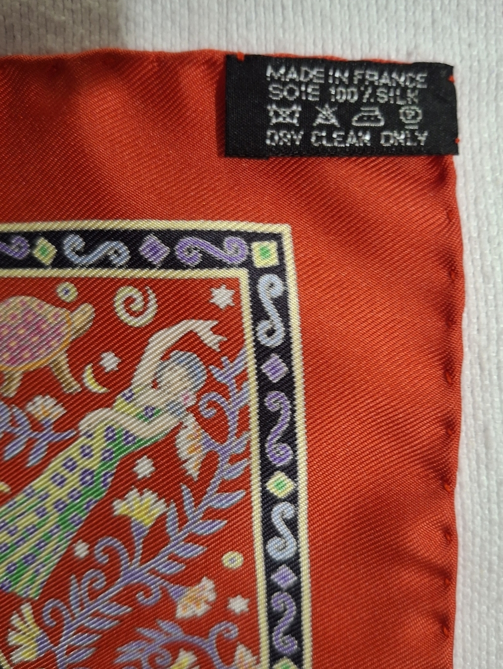 Hermes Peuple du Vent Silk Scarf 45cm Red Multicolor New In Box Mini Carre - Picture 5 of 14
